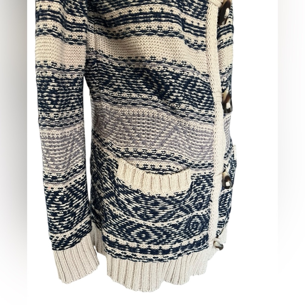 RUBBISH Aztec Geometric Stripes Knit Cardigan Sweater Women’s L Funky Academic - Picture 3 of 10